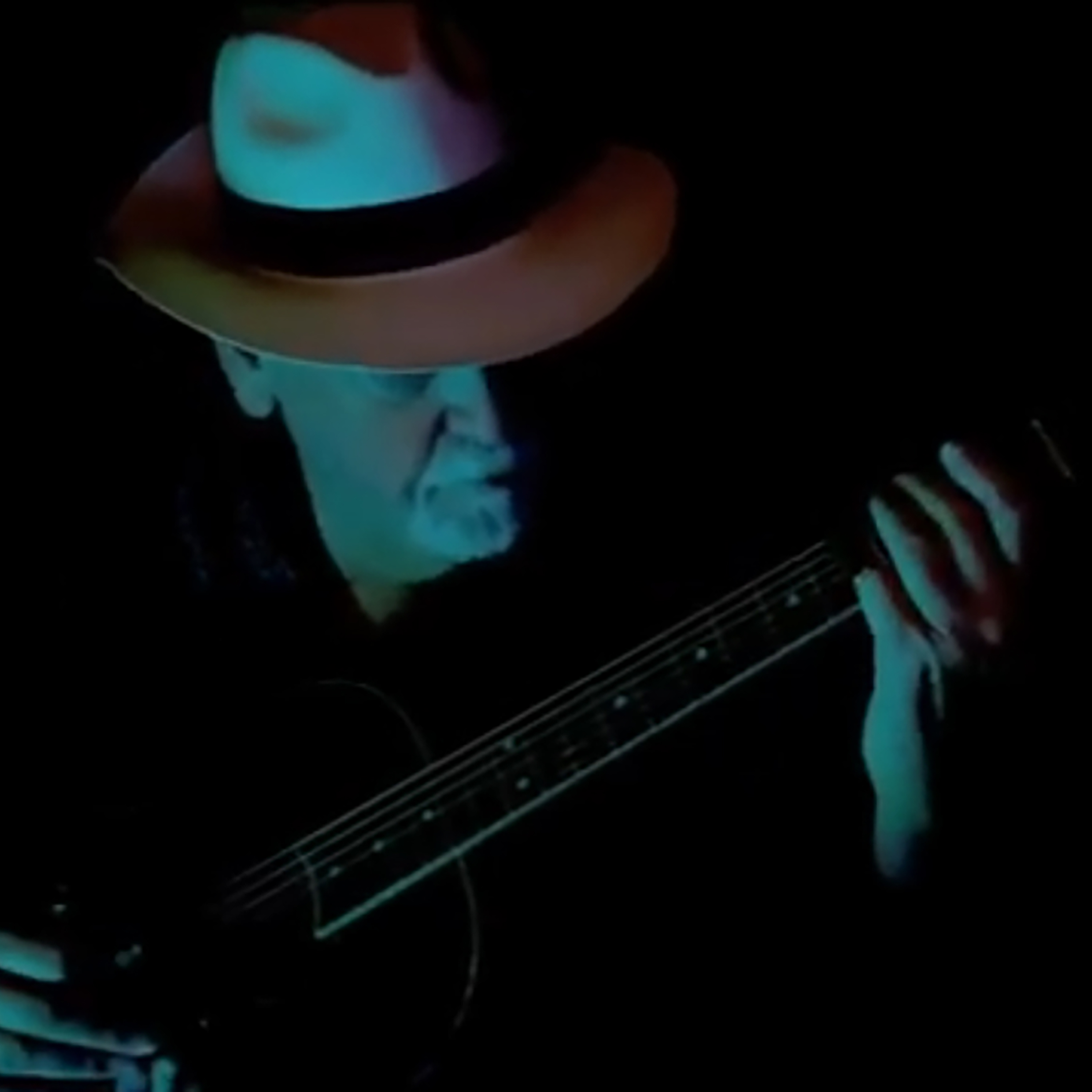 Tom Buscaglia playing slide resonator guitar